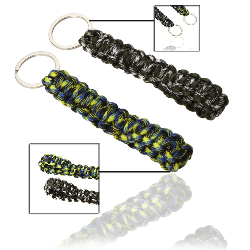 2pcs Paracord Parachute Cord Emergency Survival Tool Knot Keychain Key