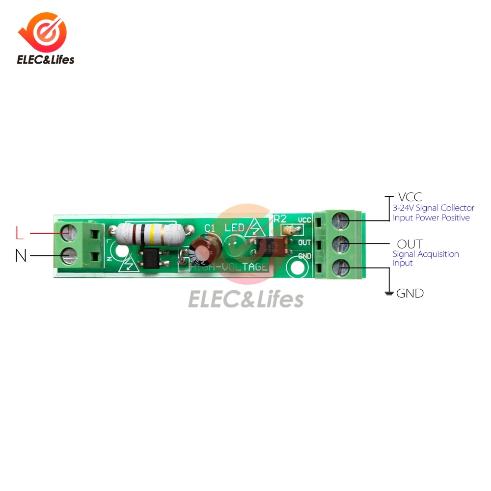 AC 220 В 1 канальная оптопара изолированный модуль доска 1 способ PLC совместимый микроконтроллер фотопара модуль 3-5 в ttl