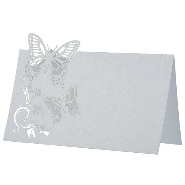 50PCS Hollow Butterfly Style Wedding Laser Cut Decor Table Cards ... 50PCS Hollow Butterfly Style Wedding Laser Cut Decor Table Cards ...