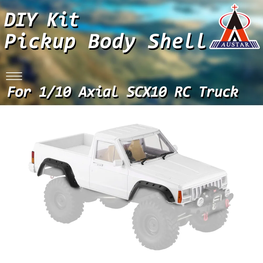 

AUSTAR AX-313B 12.3inch/313mm Wheelbase Pickup Body Shell DIY Kit for 1/10 RC Truck Pickup Axial SCX10 & SCX10 II 90046 90047