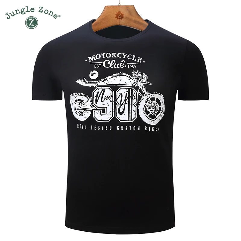 

Ou code Summer 100% Cotton t shirt Top quality Men's T-Shirt O-Neck Short Sleeve Print Shirt Men Motorcycle Tops Tees 305