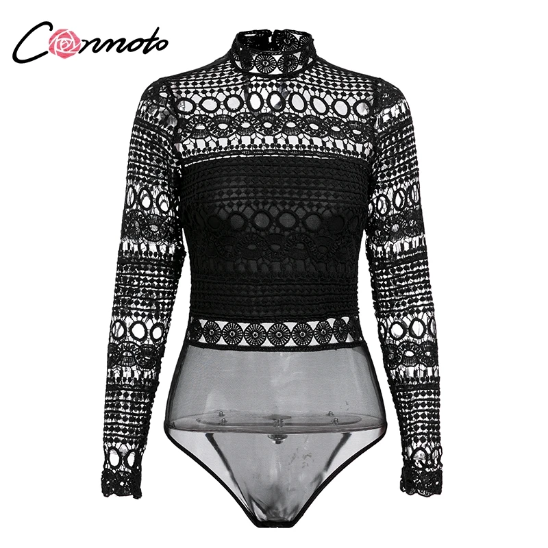 Conmoto بيع مقدما مثير فستان من الدانتيل التطريز ارتداءها النساء شبكة طويلة الأكمام داخلية Skiny ارتداءها رومبير Conmoto بيع مقدما مثير فستان من الدانتيل التطريز ارتداءها النساء شبكة طويلة الأكمام داخلية Skiny ارتداءها رومبير
