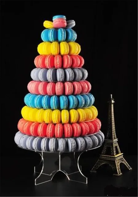 2017 wedding decoration 10 tiers Macaron Tower display foldable macaron