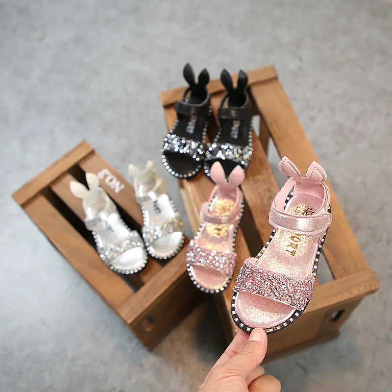 

new summer girl's shoes baby girl's sandals anti-skid children summer shoes 2-10 years old rubber outsole princess sandals