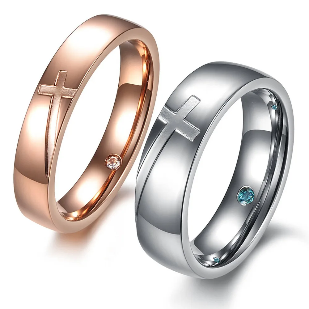 jewelry wedding ring hot selling stainless steel cz diamond rings for women men fashion cross design - Selling Wedding Ring jewelry wedding ring hot selling stainless steel cz diamond rings for women men fashion cross design - Selling Wedding Ring
