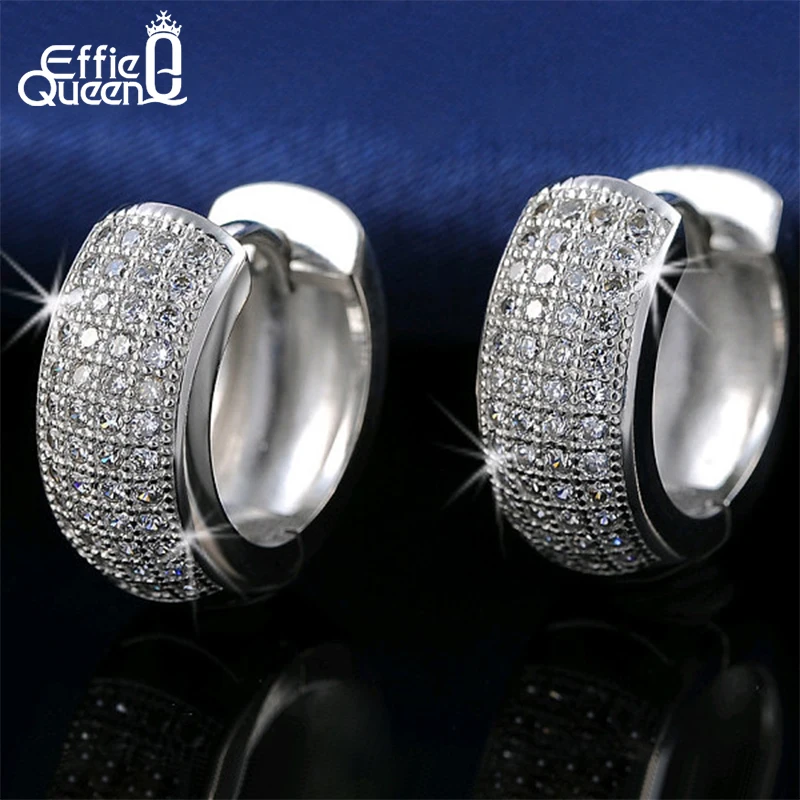 Effie Queen Newest Style Micro Paved AAA Zircon Earrings For Women's Birthday Gift Luxury Woman Earrings DE100