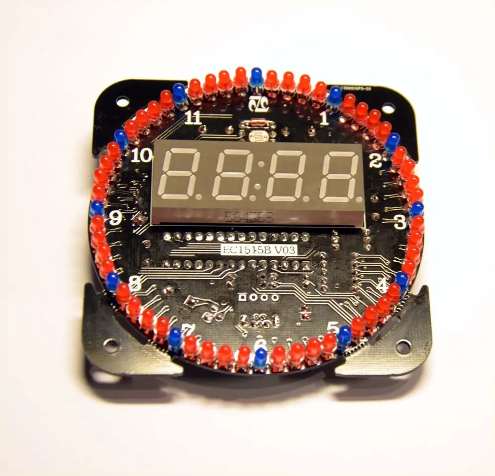 Online Neue Version LED Uhr Diy Kit Elektronische kit DS1302 Rotation 51 SCM Lernen Bord + Acryl fall gut aussehende