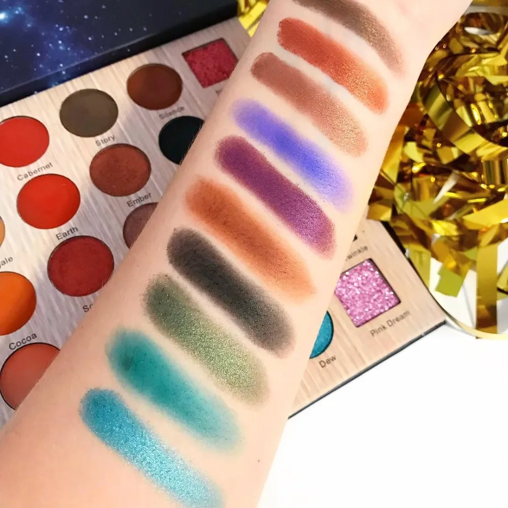 DE'LANCI Nocturne Eyeshadow Pallete Professional 25 Colors Make up Palette Matte Shimmer Glitter Pigmented Eye Shadow Powder DE'LANCI Nocturne Eyeshadow Pallete Professional 25 Colors Make up Palette Matte Shimmer Glitter Pigmented Eye Shadow Powder