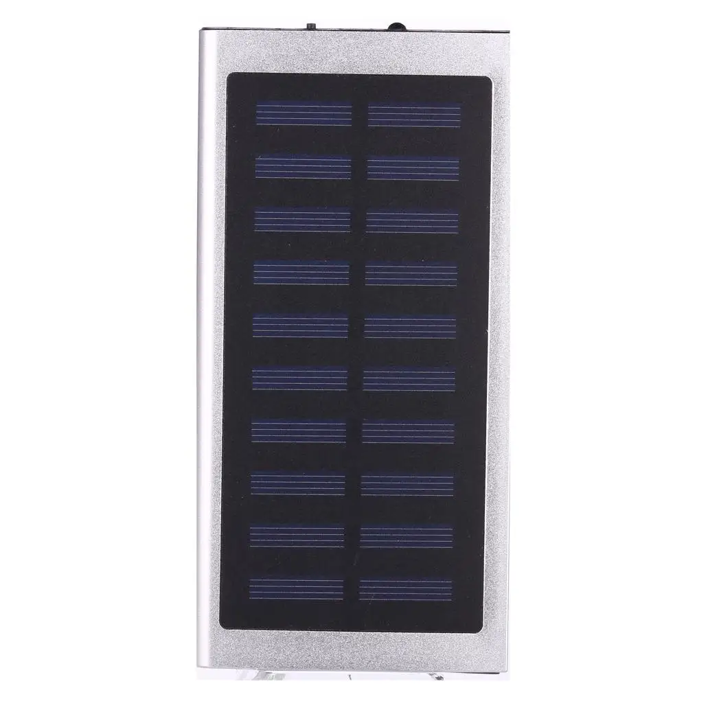 20000 мАч солнечная батарея для Xiaomi iPhone samsung huawei портативное мобильное зарядное устройство Внешний светодиодный фонарь на батарейках 2USB power Bank