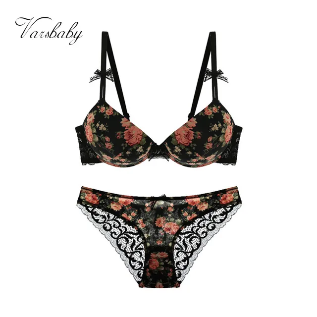 Best Offers Varsbaby גבירותיי סקסי תחרת Underwire הדפסת תחתונים חלק פרחוני לדחוף את ערכות חזייה Best Offers Varsbaby גבירותיי סקסי תחרת Underwire הדפסת תחתונים חלק פרחוני לדחוף את ערכות חזייה