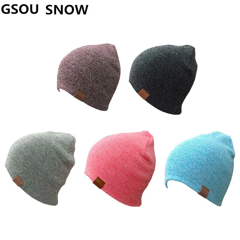 Gsou Снег осень-зима тепло Лыжные шапки для мужчин и женщин утепленные хлопок сноуборд вязаная шапка хип-хоп вязаная шапка Катание на коньках шапки