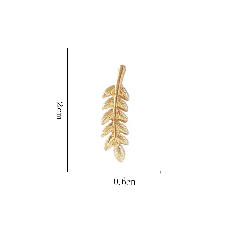 Золото Цвет Оливковая ветвь листьев Серьги-гвоздики для Для женщин Ear climbers серьги сканеры Brincos букле d'oreille Pendientes один шт