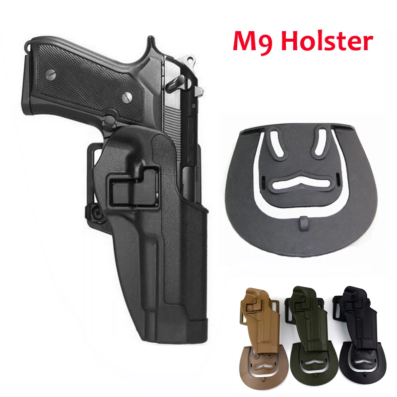 Airsoft Hunting Accessories Tactical Gun Holster Beretta M9 92 96 92fs Pistol Holsters With Waist Paddle Shooting Belt Holster