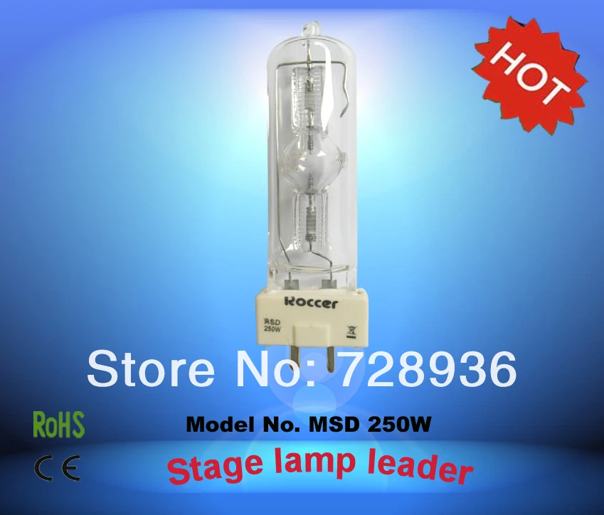 

ROCCER MSD250W GY9.5 for metal halide lamp CE 250W msd 250 msd250