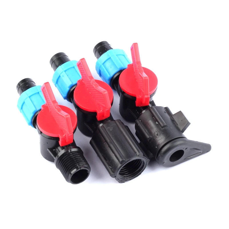 10pcs 16mm Micro Irrigation Drip Tape Connectors Thread Locked Pipe