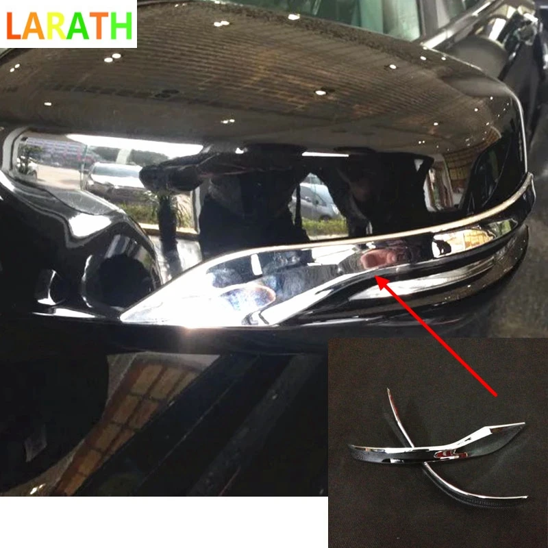 Car styling 2pcs ABS Chrome Rear View Mirror Side Cover Protector Trim