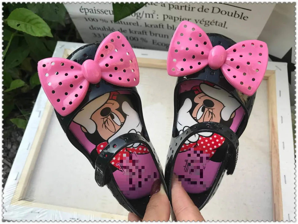 Melissa/милые прозрачные сандалии с Микки бабочкой Новинка 2019 года обувь для девочек
