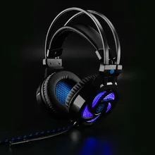 Soyto, USB, стерео игровая гарнитура, 7,1, Virtual Surround Bass, игровые наушники с микрофоном, светодиодный светильник для компьютера, ПК, геймера