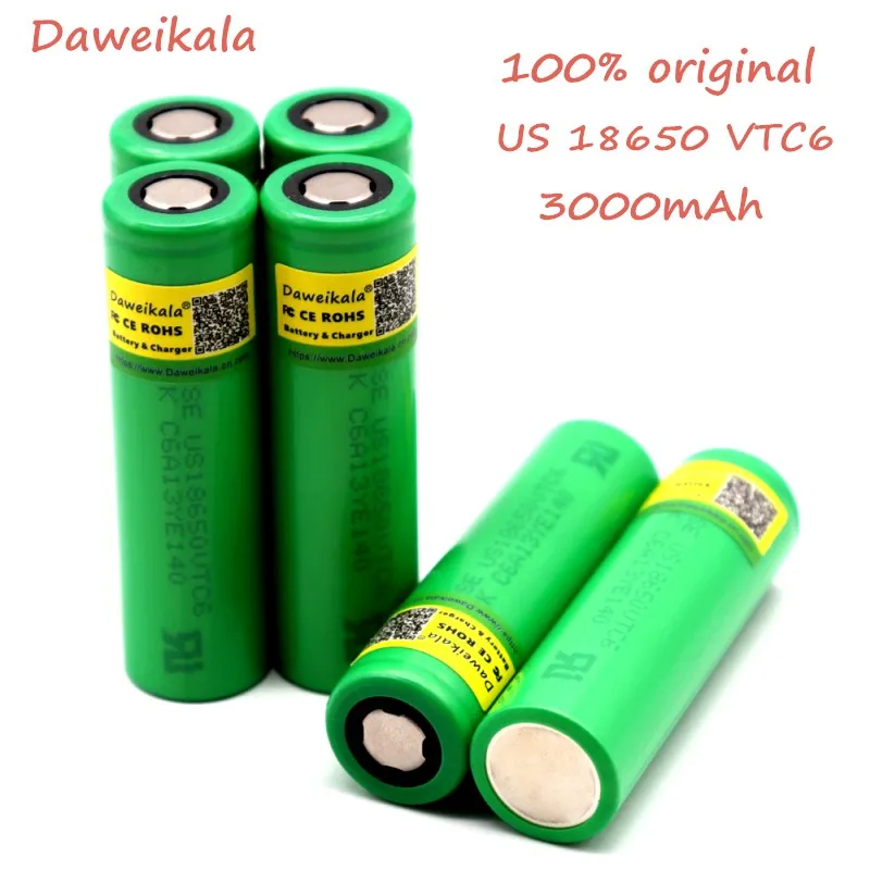 Daweikala VTC6 3,7 в 3000 мАч литий-ионная перезаряжаемая 18650 батарея для SONY us18650 vtc6 3000 мАч Игрушки Инструменты фонарик