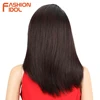 FASHION IDOL Wigs For black Women 18 inch Short Bob Hair Straight Synthetic Side Part Lace Front Wig Ombre Heat Resistant Hair ► Photo 2/6
