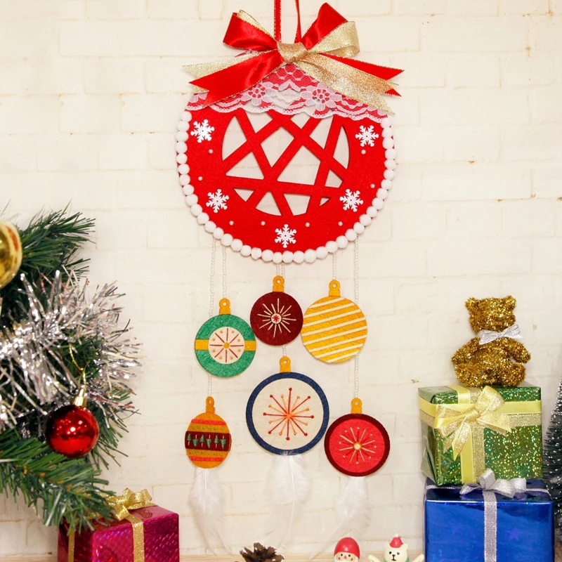 

New Felt Applique Ornament Kit Environmental Material Handmade Wall Hanging DIY Felt Craft Needlework for Living Room & Bedroom