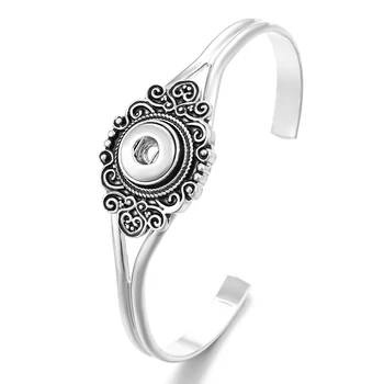 

Vocheng Vintage Snap Button Charm Cuff Bangle Small 12mm Jewelry NN-402