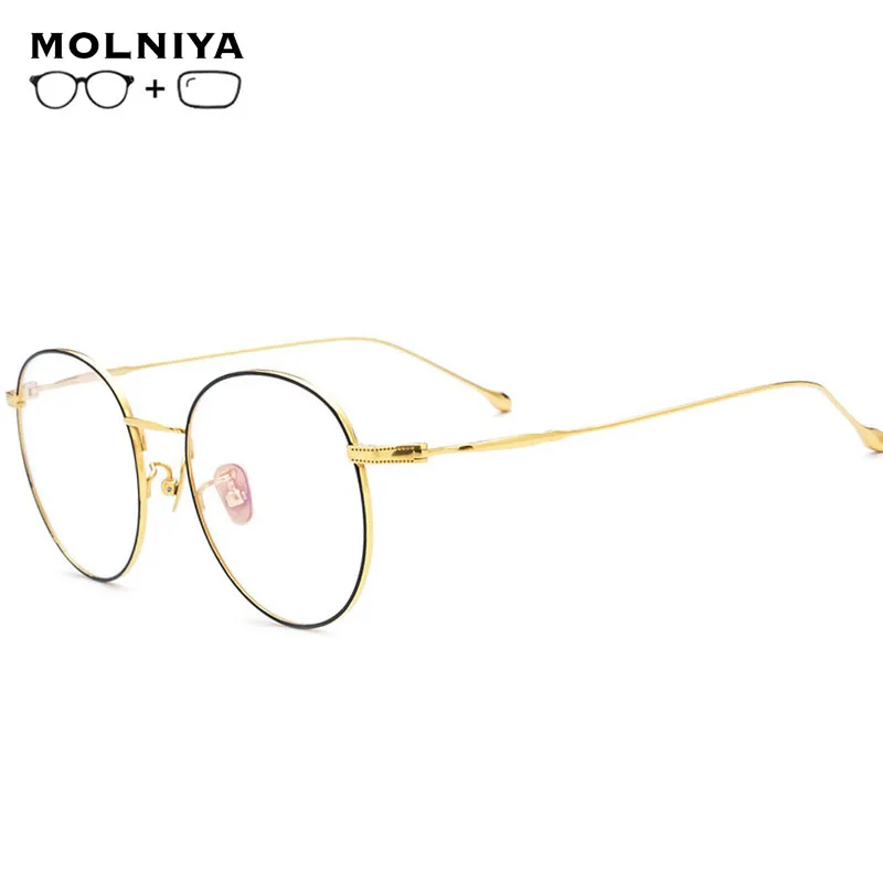 2019 Objektiv Brillen Myopie Glas Optische 100 Runde Titan Männer Neue Rahmen Auge Polarisierte Ultraleicht Mit Z66Ppx57qw