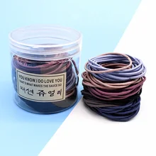 Новая мода 100 шт./кор. смешанный цвет эластичная резинка родительско-детский головной убор кольцо для волос аксессуары экономически эффективным простой