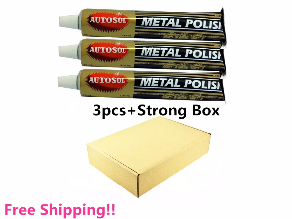 

Jrealmer 3pcs 75ml 100g Autosol Metal Polish Paste Scratch Repair Polishing For Copper Silver