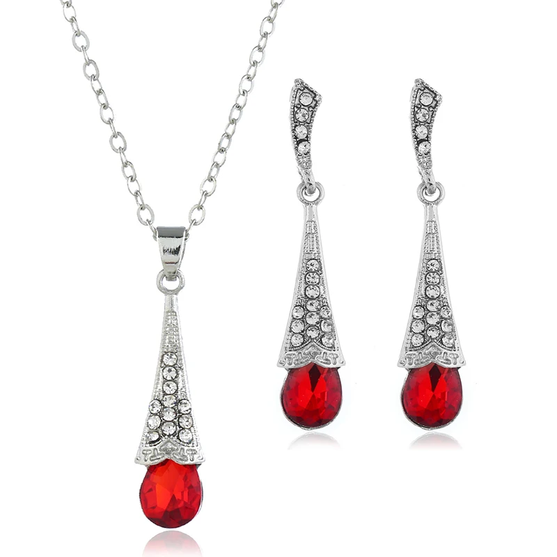 

New Retro Necklace Earrings Pendant Jewelry Set Crystal Peacock Charms Turkish Resin Women Party Wedding Party Accessories