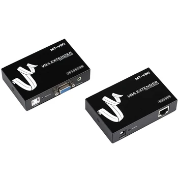 

MT-Viki VGA Extender Extend 50 meters VGA to RJ45 video signal extender audio and video synchronization transmission 50 meters