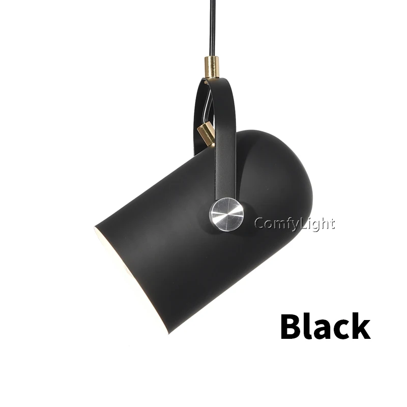 Современные подвесные светильники, люстра, Подвесная лампа, скандинавский минимализм, подвесные светильники, столовая/прикроватная/кухня, домашнее освещение, декор E27 - Цвет корпуса: Black Lamp