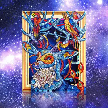 

40*50cm 5D DIY Diamond Painting AnimalChristmas Deer Cross Stitch Mosaic diamond embroidery Full Round Rhinestone Home decor