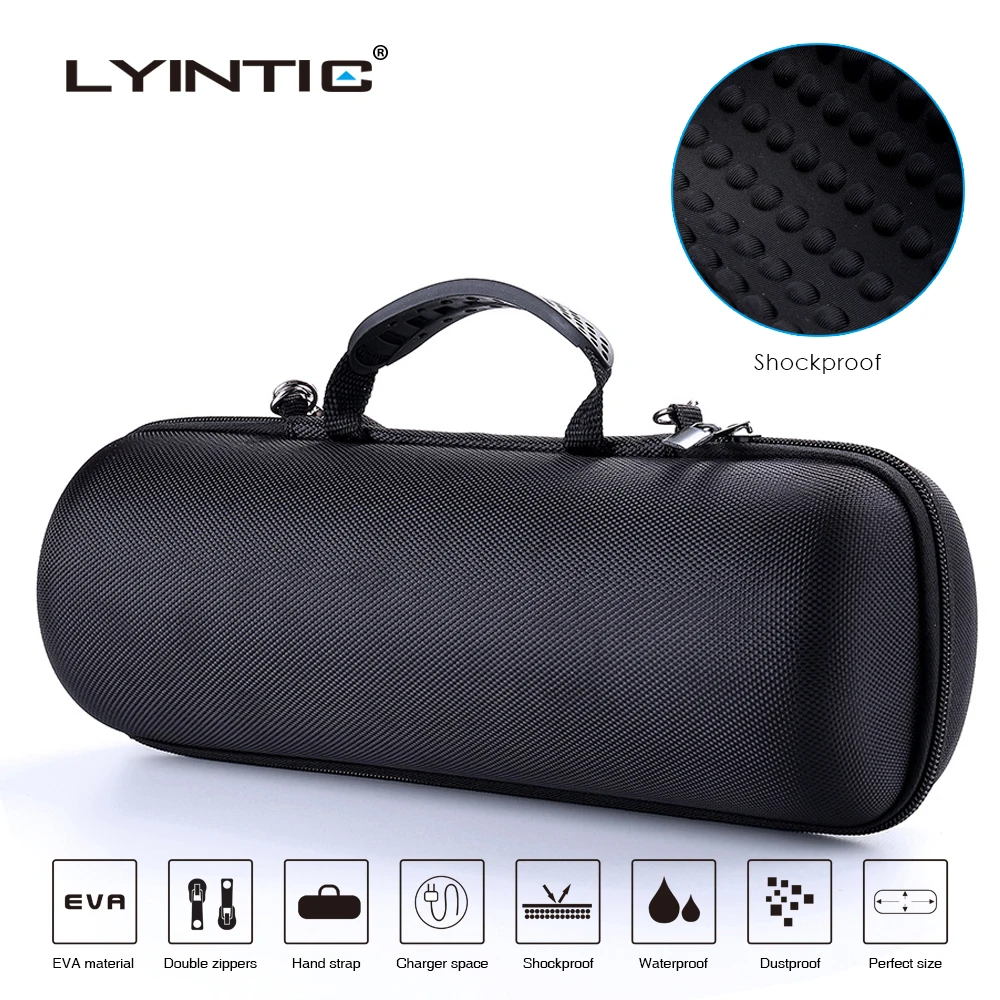 

Hard EVA Carry Protective Shockproof Wave Point Speaker Box Cover Bag Case for JBL Pulse 3 Pulse3 Bluetooth Speaker (With Belt)