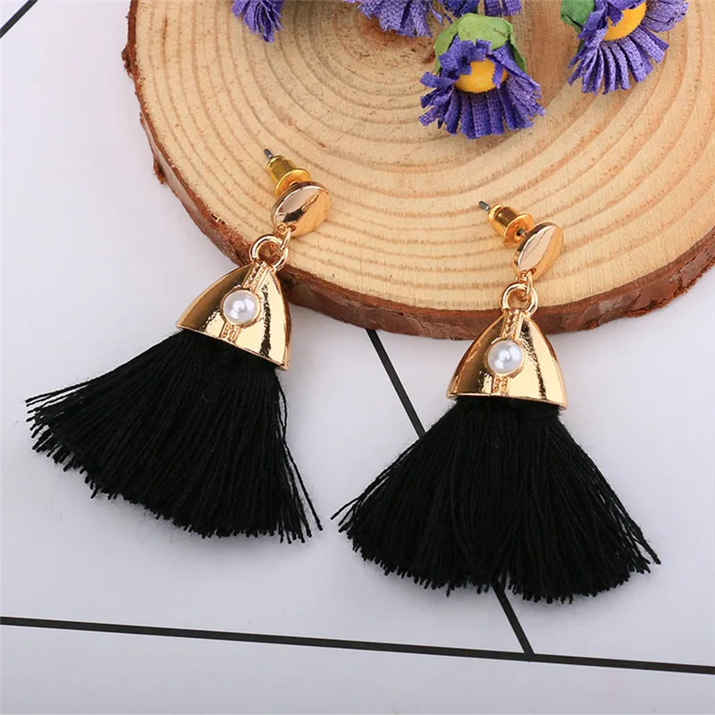 

More than 2018 new color fringe line tassels eardrop ms smart earrings Bohemian earrings