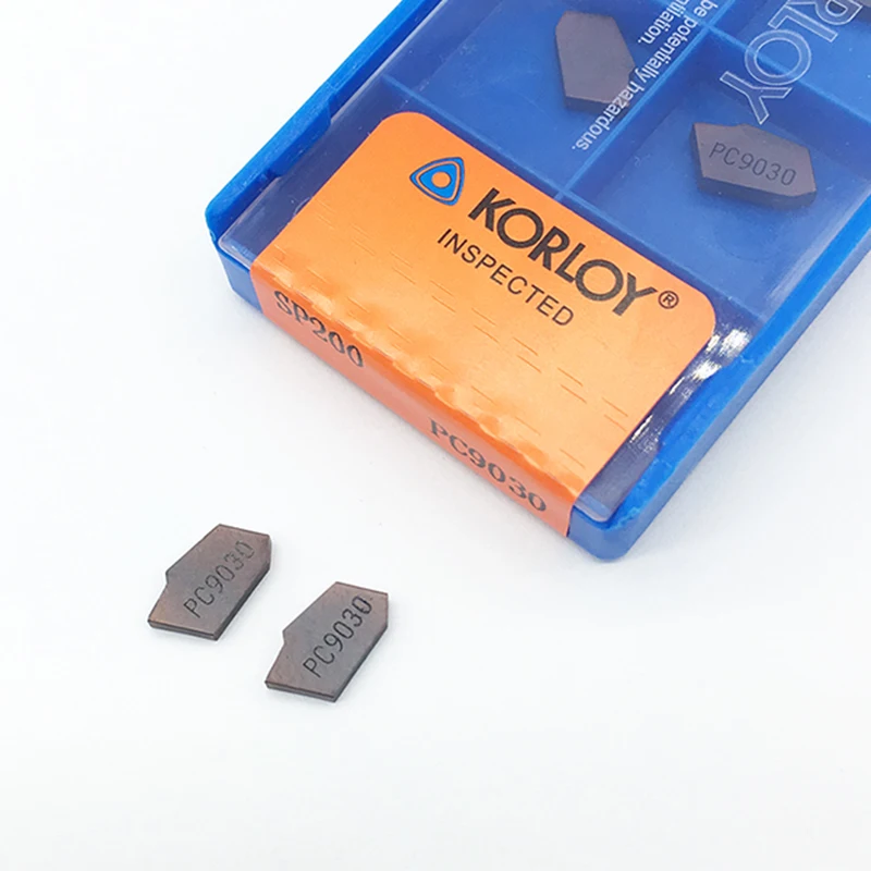 KORLOY 10PCS SP200 PC9030 grooving carbide inserts lathe cutter turning