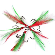 10 шт. рыболовный крючок 2#-10# Черный/Красный Рыболовный крючок с 6 цветами перо рыболовные снасти высокие крючки из углеродистой стали