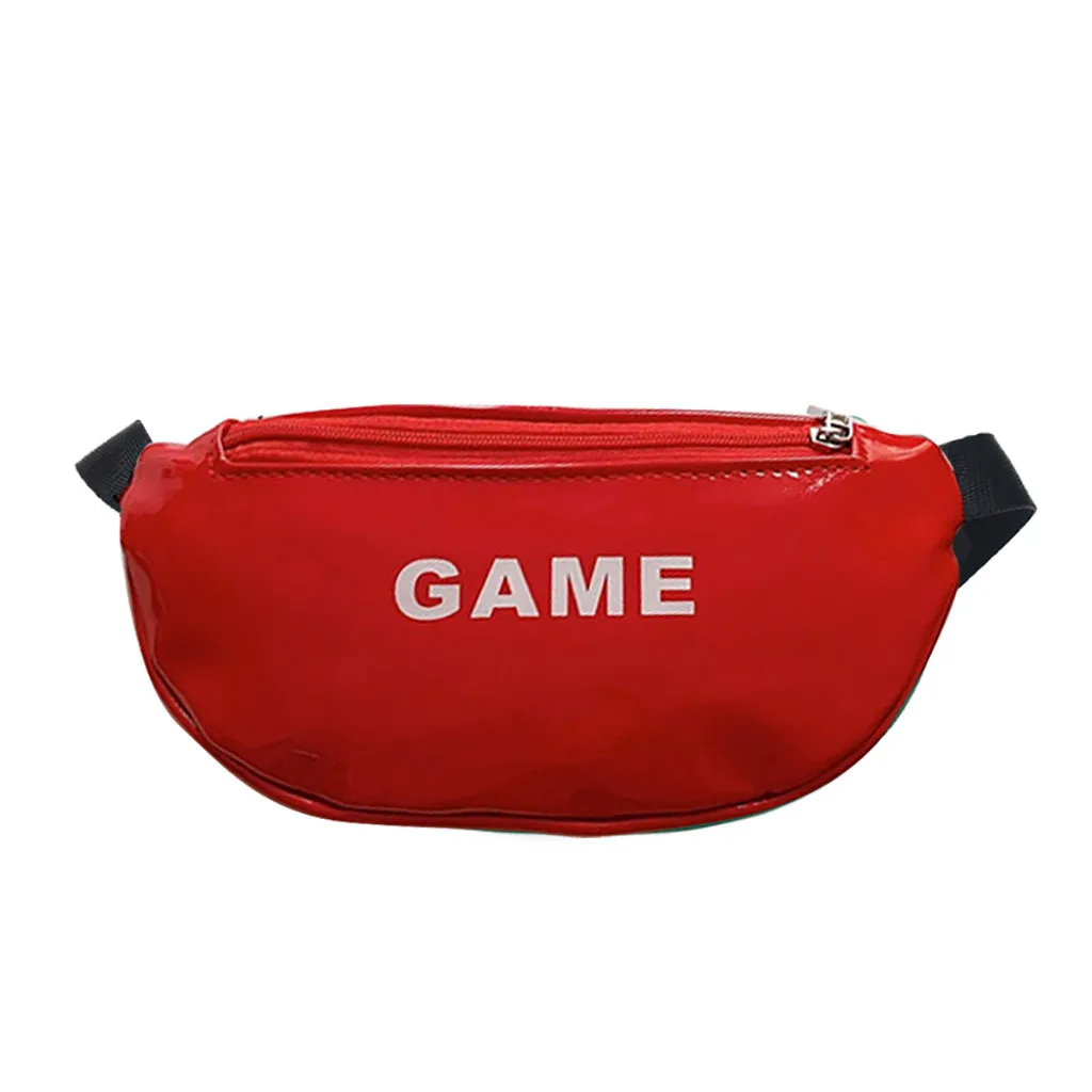 Фанни-пакеты для детей; модные сумки через плечо из искусственной кожи для девочек; однотонные нагрудные сумки из лакированной кожи; милый маленький карман; Bel Cantasi - Цвет: Красный