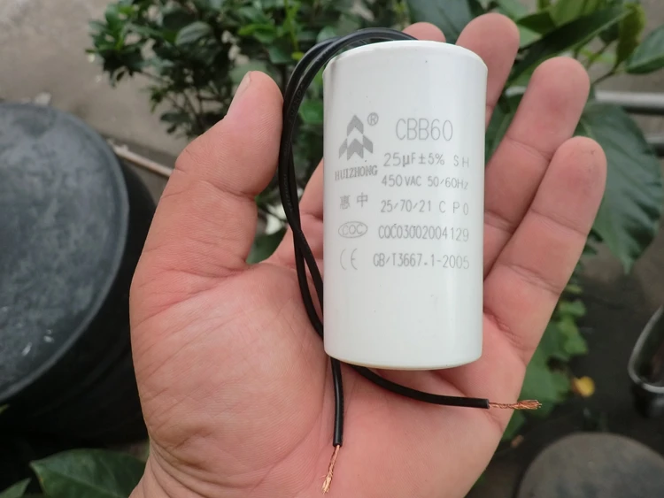 

Free shipping CBB60 450v motor start capacitor washing machine capacitor 1PCS