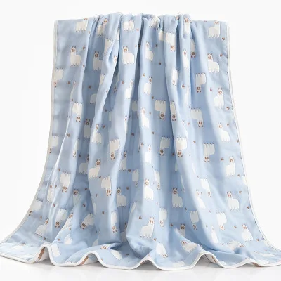 

Cartoon Newborns Gauze Bath Towels Summer/Quilt Comforter Quilting Blankets Plaids 100% Cotton Beach Towel Hand Towels Covers