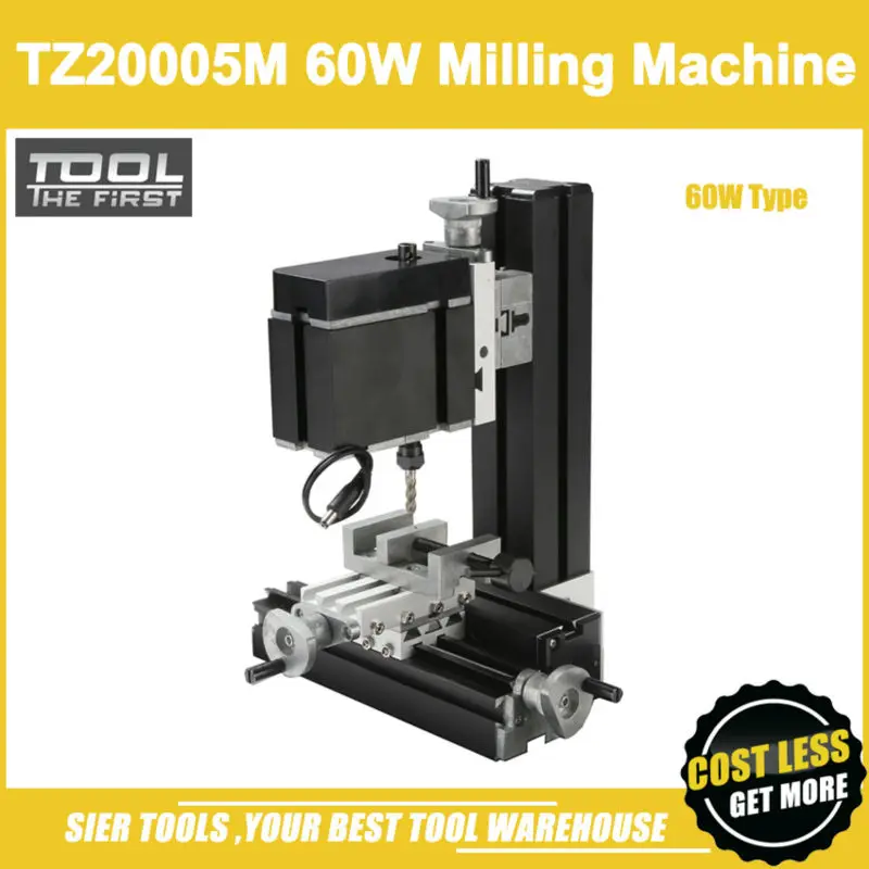Вертикальный фрезерный станок для металла TZ20005M 60 Вт 12000 об/мин|milling machine|vertical