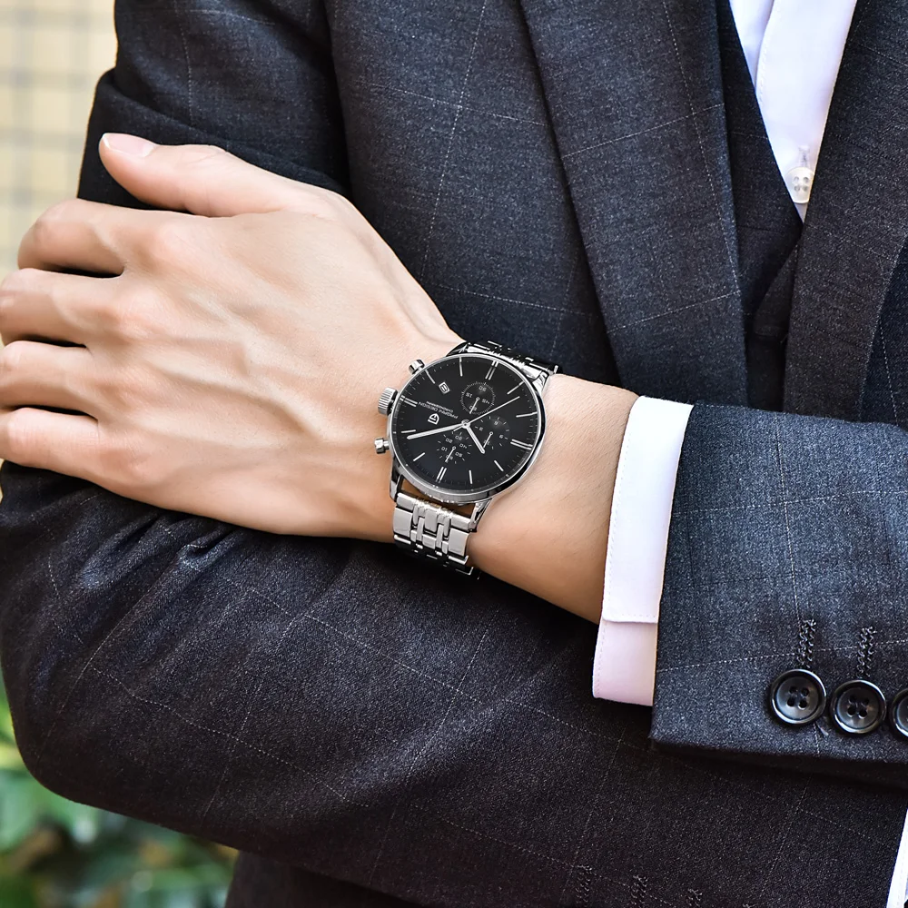 Топ люксовый бренд PAGANI Дизайн мужские военные водонепроницаемые кожаные спортивные кварцевые часы мужские часы для отдыха Relogio Masculino