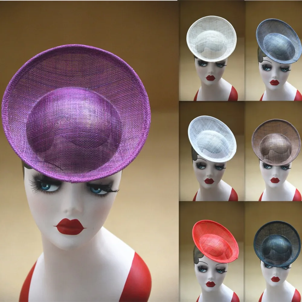 Billig 20 cm Runde Untertasse sinamay Inspiriert Percher Hut fascinator Mode Basis B063