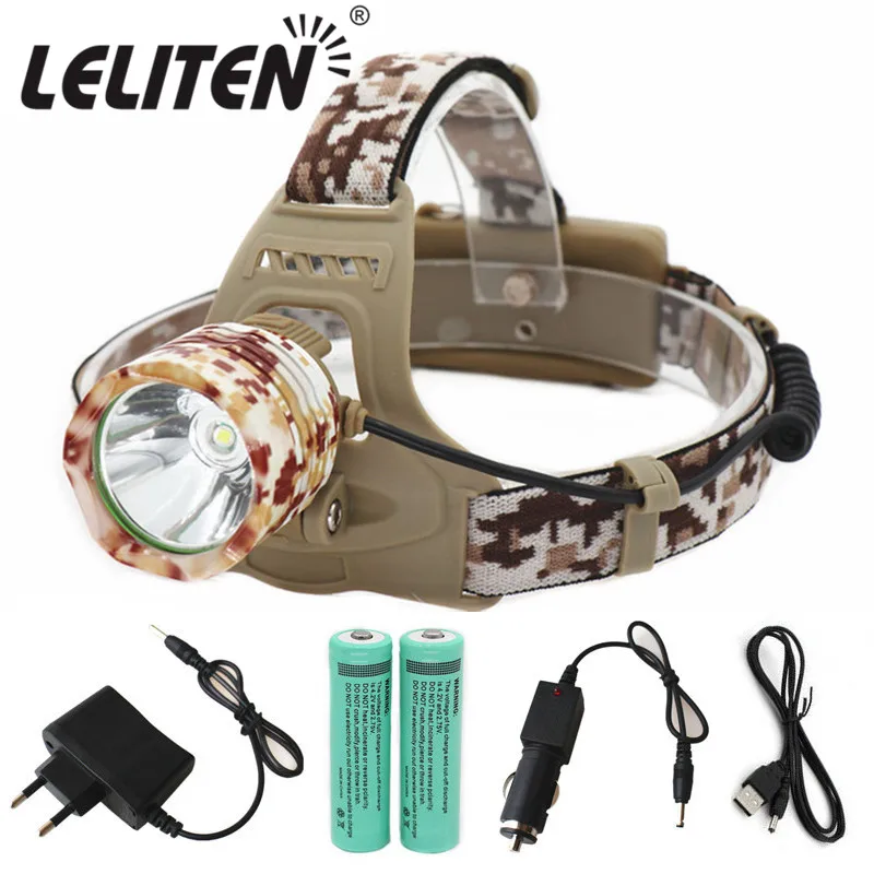 

9000Lumen XML-T6 led Headlamp Fishing Headlight Hunting lantern Rechargeable Flashlight Torches With DC / USB Cable