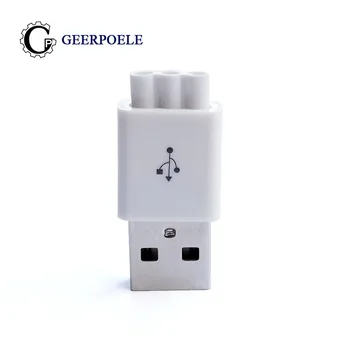 

10 pcs/lot Male Type A 4Pin Connectors Plastic Shell USB Connector Jack Tail Plug Sockect Terminals