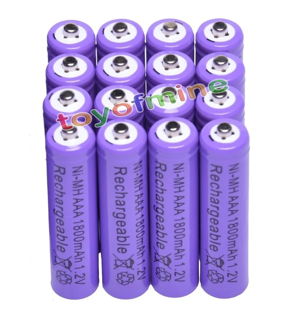 Перезаряжаемая батарея AAA 1800mAh 1,2 V Ni-MH светодиодный игрушечный плеер батареи для утилизации различных цветов GTL EvreFire