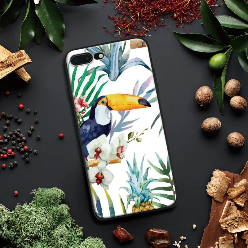 

Parrot Plants Artworks Pattern Coque Tpu Soft Silicone Phone Case Cover Shell For Apple IPhone 5 5s SE 6 6s 7 8 Plus X 10