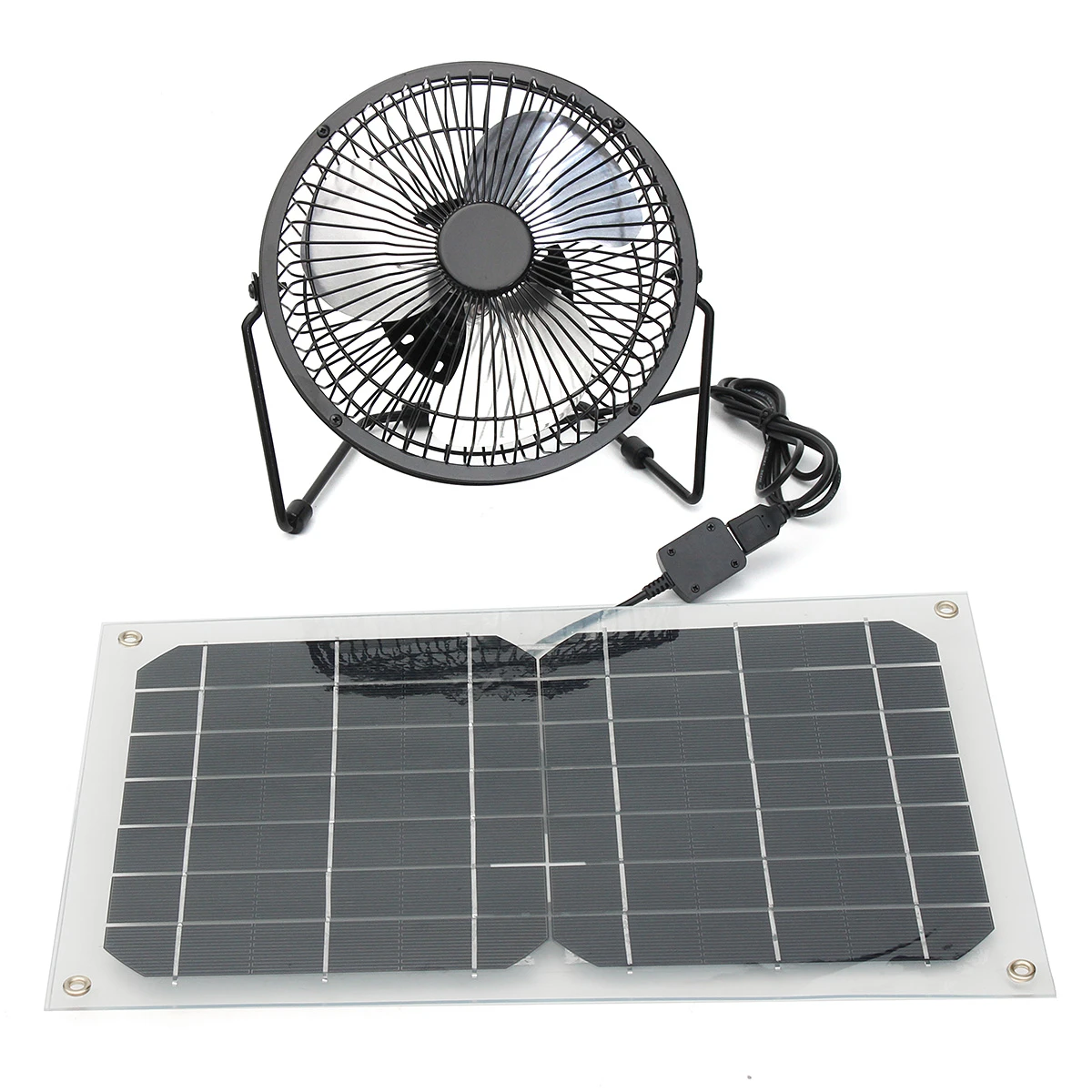 6 Inch Black Solar Panel Powered Usb 10w Fan Cooling Ventilation Car Cooling Fan For Outdoor Traveling Fishing Home Office Fans Aliexpress