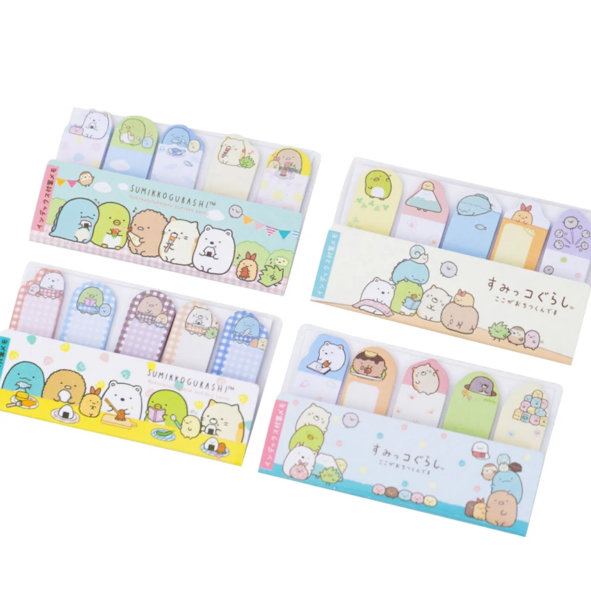 

30packs/lot cute mini cartoon Japanese finger shape memo sticky decorative message label bookmark stationery wholesale