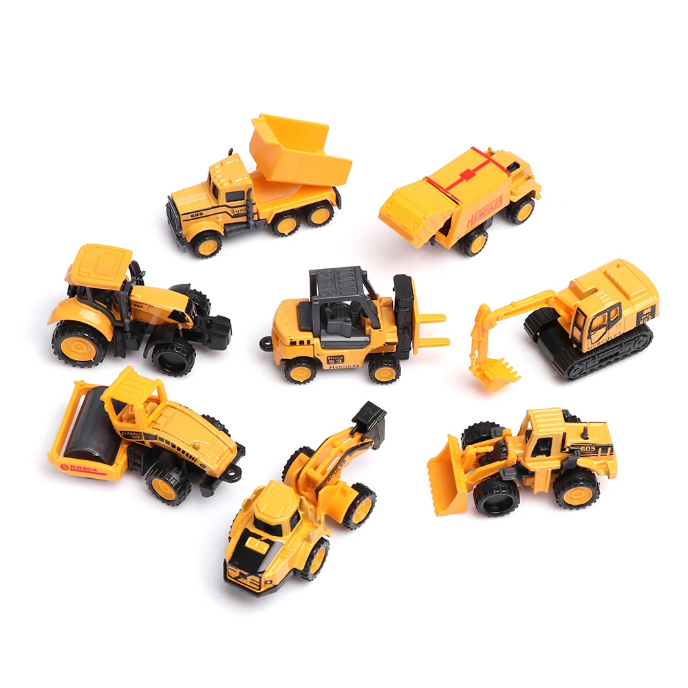 

New Diecast Mini Alloy Construction Vehicle Engineering Car Toys For Children boy Christmas Gift Dump-car Dump Truck Model Toy